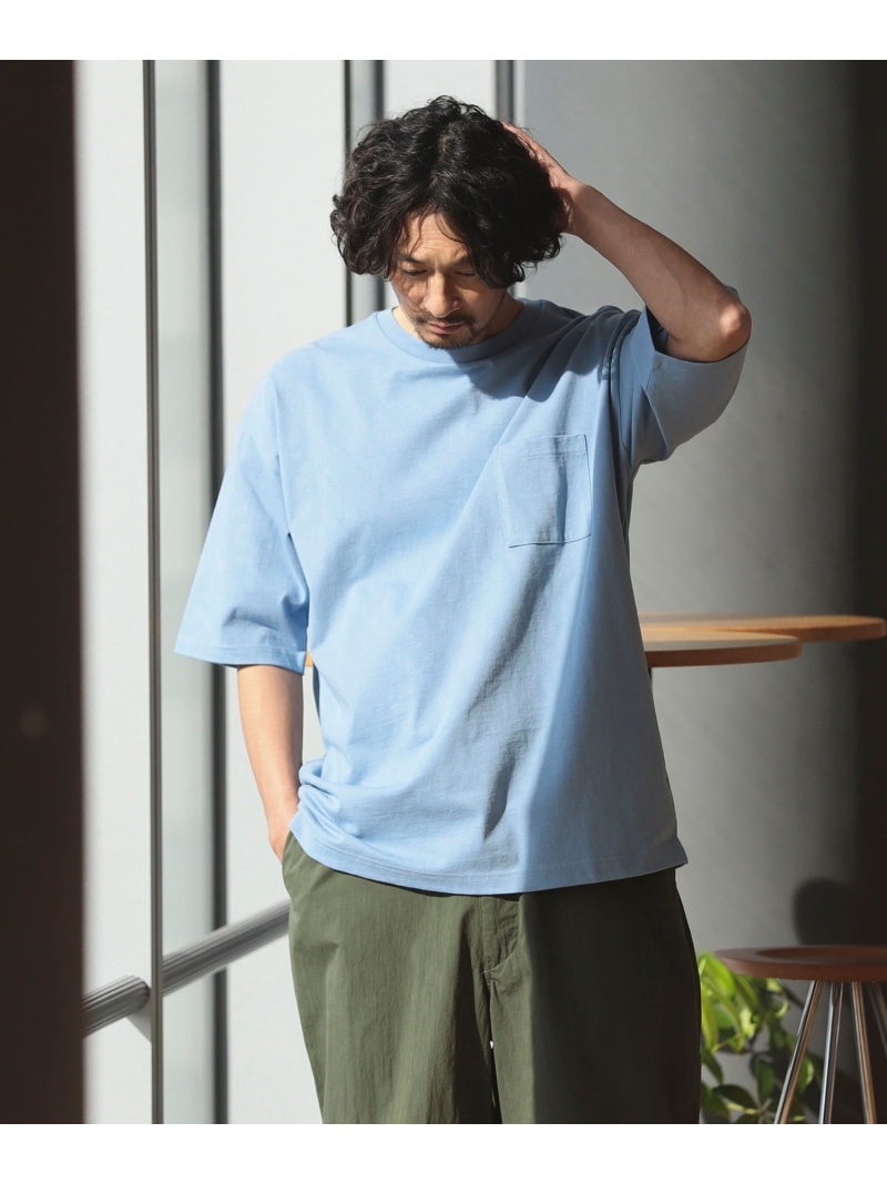 B : MING by BEAMS 빔즈 헤비 웨이트 드롭 숄더 남성 포켓 티셔츠 8컬러 이미지 7