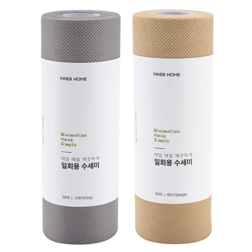 이너홈 일회용 수세미 설거지수세미 120매 20cm x 25cm 국내산 - 상세 이미지 3