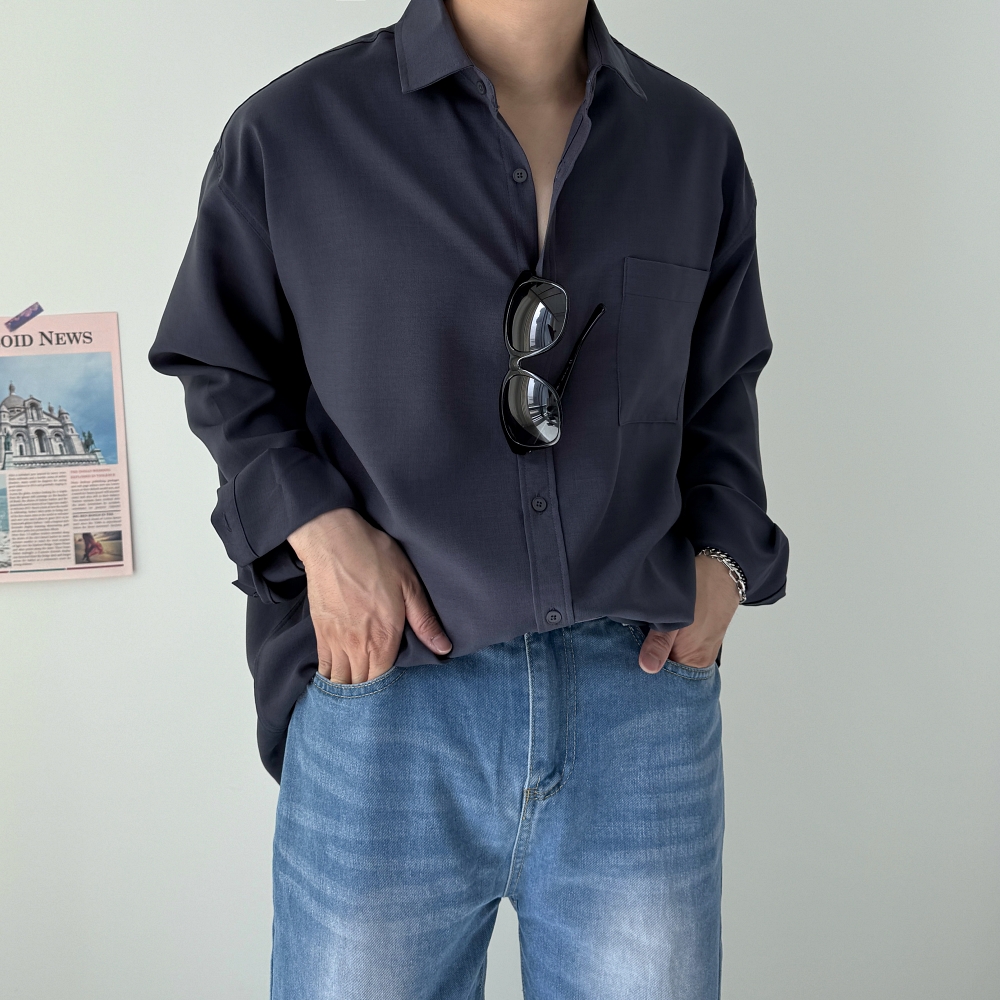 여름긴팔와이셔츠 구김없는셔츠 남자여름남방 - 상세 이미지 5