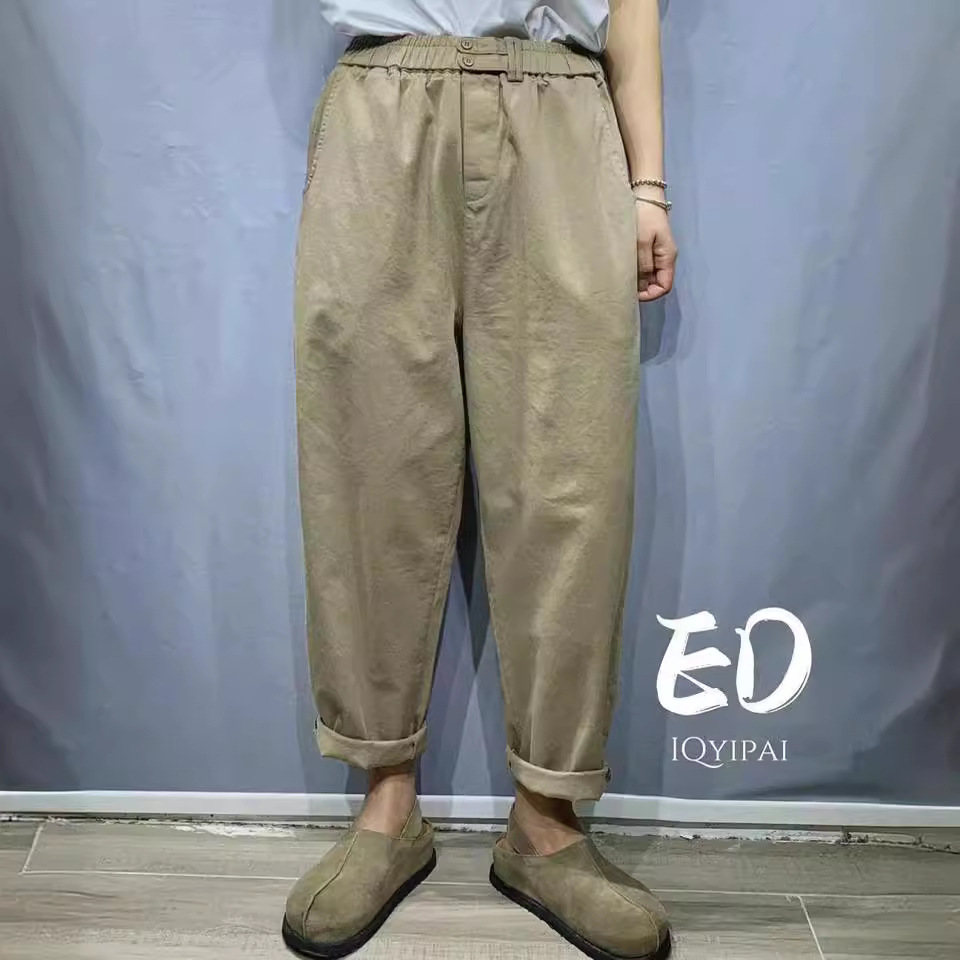 밴딩일자바지 봄 면바지 스판 3269 - 메인 이미지