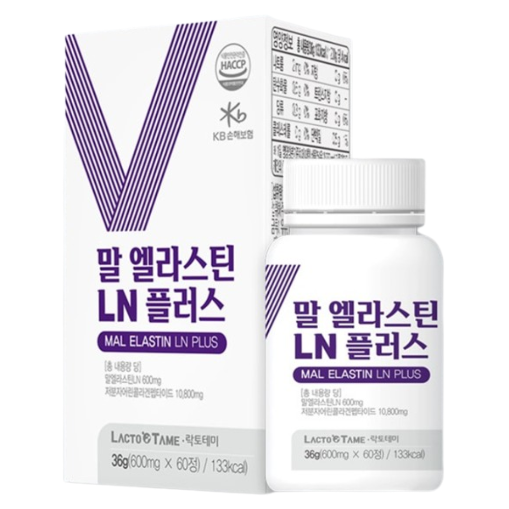 락토테미 3세대 말 엘라스틴 LN 플러스 60정 1개월 300달톤 피쉬콜라겐 히알루론산 - 상품 이미지