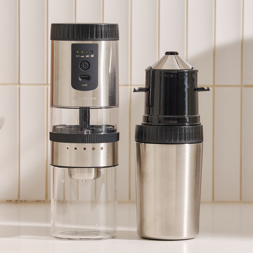 MARISTEIGER 전동 커피그라인더 자동 캠핑 핸드드립 커피 원두 분쇄기 루미 se60