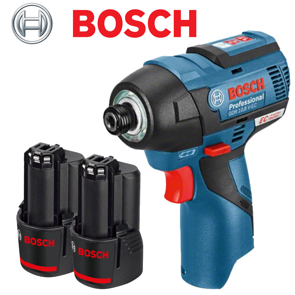 보쉬 10.8V 충전 임팩트 드라이버 세트 GDR10.8VEC (2.0Ah) 배터리 2개