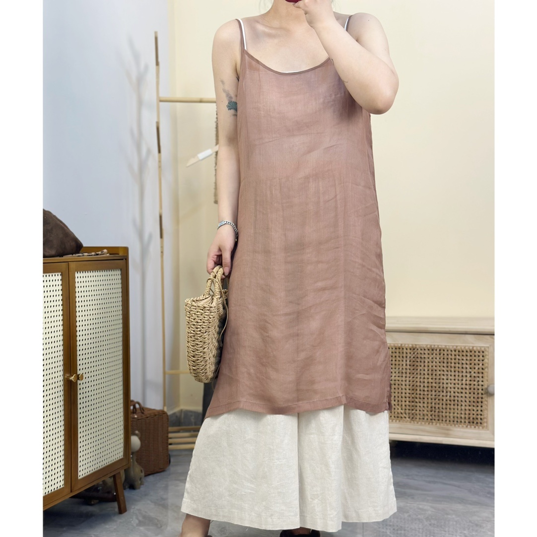모시원피스 이너원피스 여름 린넨 끈나시