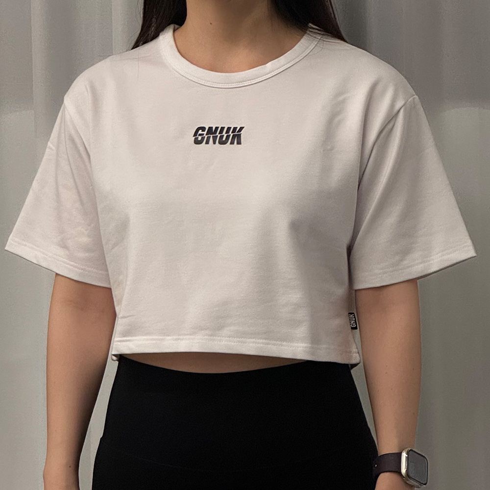그누크 쿨에버 크롭반팔티 오버핏 여자헬스복 여성운동복 짐웨어 상의 이미지 7