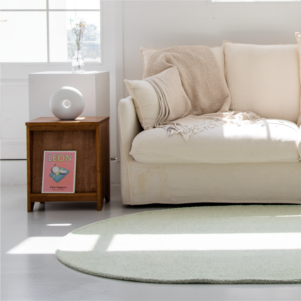 소프트 타원형 러그 방수 둥근 카페트 비정형 타원 제작 150x225