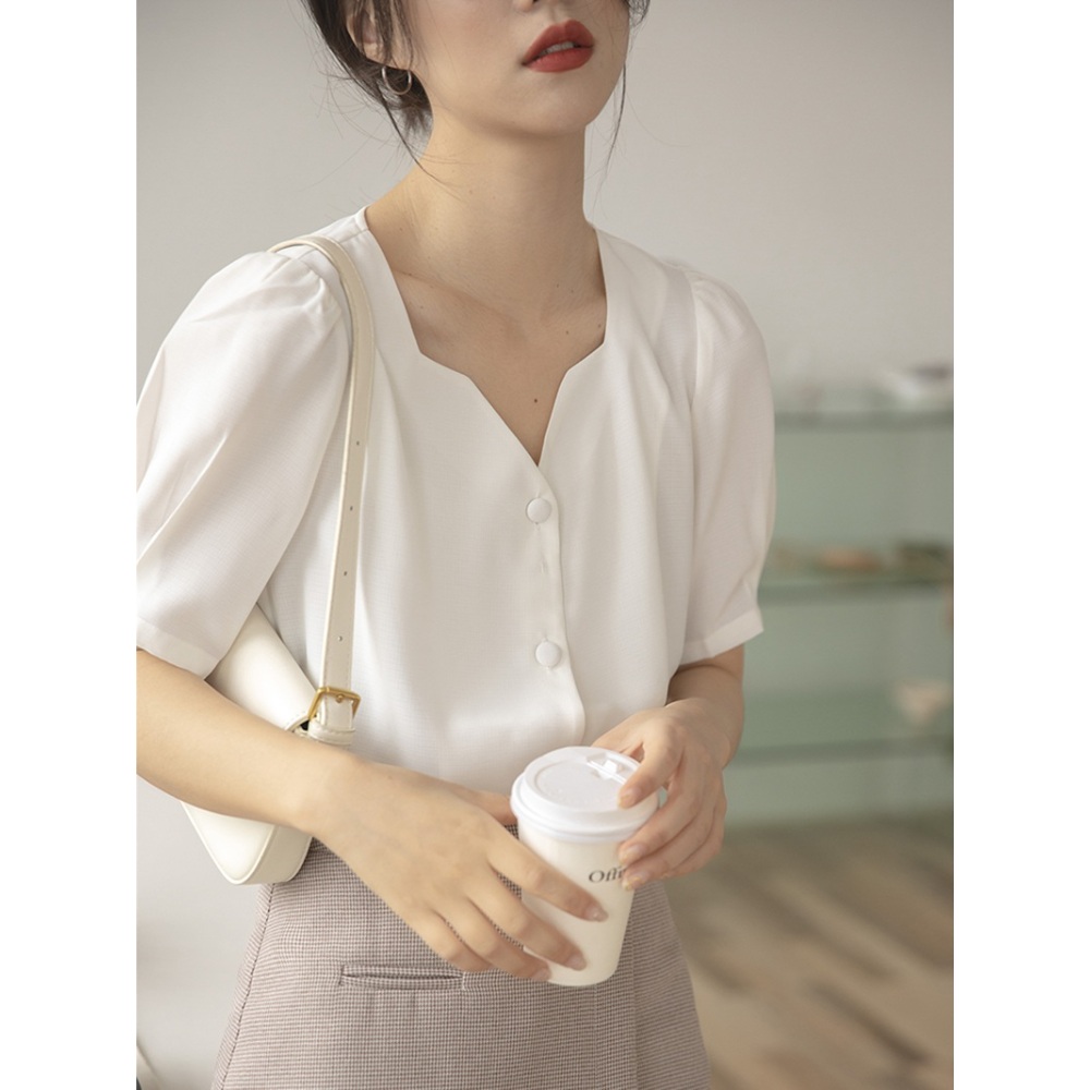 미녀와 순정남 임수향 박도라 블라우스 고급진 스퀘어넥 - 상세 이미지 3
