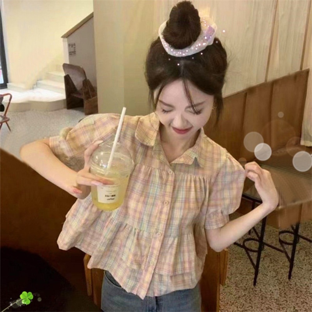 미녀와 순정남 임수향 박도라 체크 블라우스 러블리 큐티 - 상품 이미지