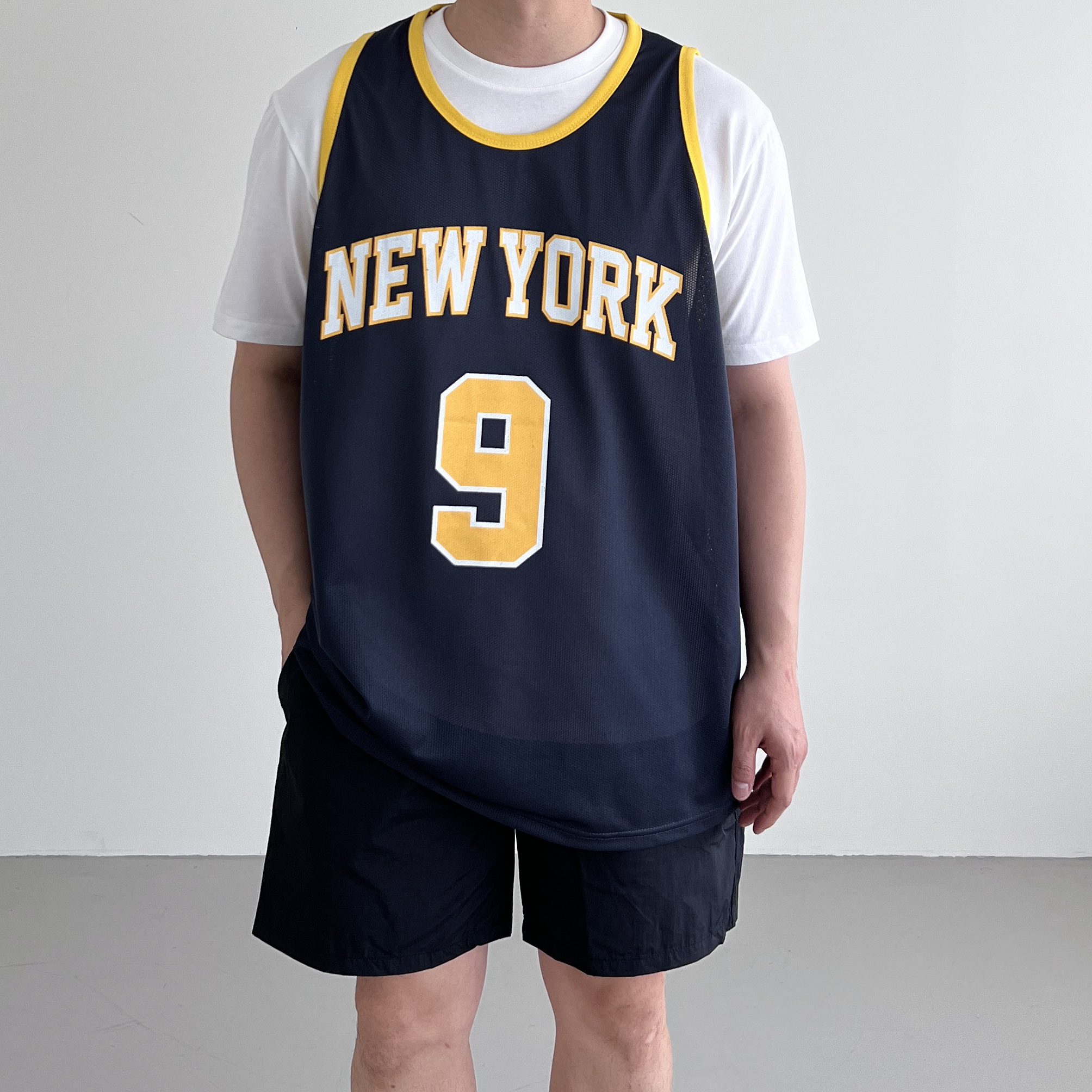 남자 매쉬져지 NBA 나시 티 오버핏 빅사이즈 럭비 유니폼 헬스티셔츠 - 상세 이미지 5