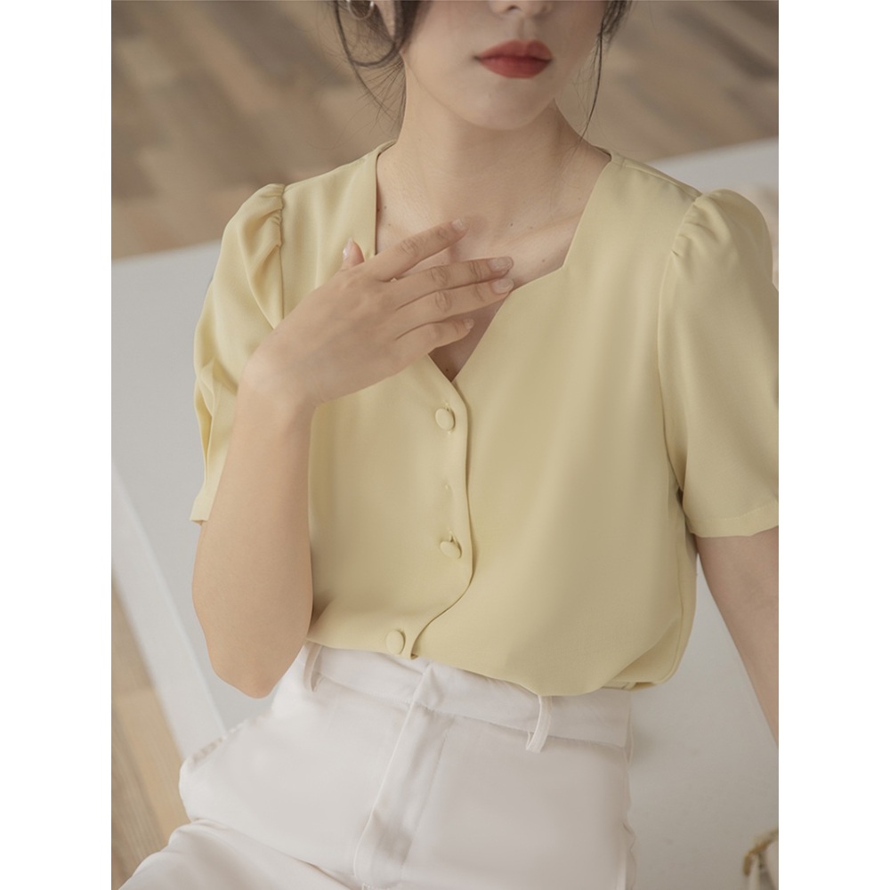 미녀와 순정남 임수향 박도라 블라우스 고급진 스퀘어넥 - 상세 이미지 4