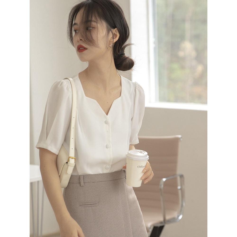 미녀와 순정남 임수향 박도라 블라우스 고급진 스퀘어넥 - 상세 이미지 2
