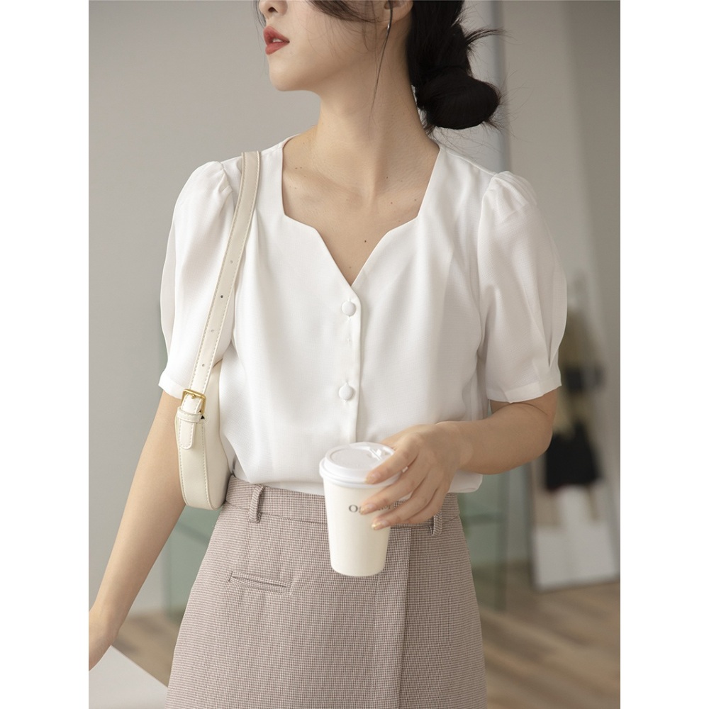 미녀와 순정남 임수향 박도라 블라우스 고급진 스퀘어넥 - 상세 이미지 5
