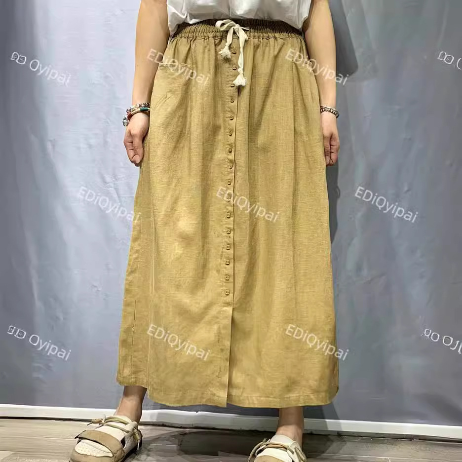 린넨스커트 A라인 예쁜핏 린넨치마 미시옷 3269 - 상세 이미지 2