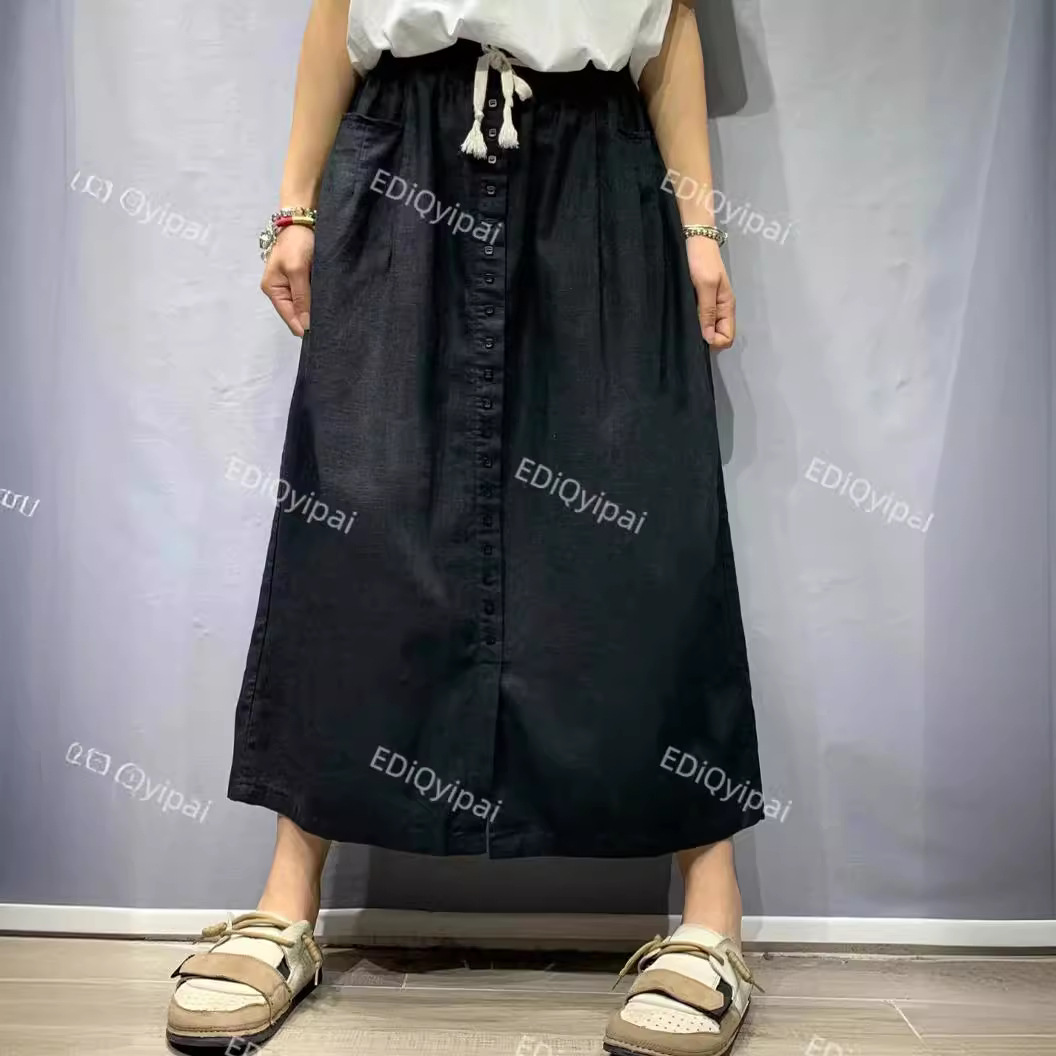 린넨스커트 A라인 예쁜핏 린넨치마 미시옷 3269 - 상세 이미지 3