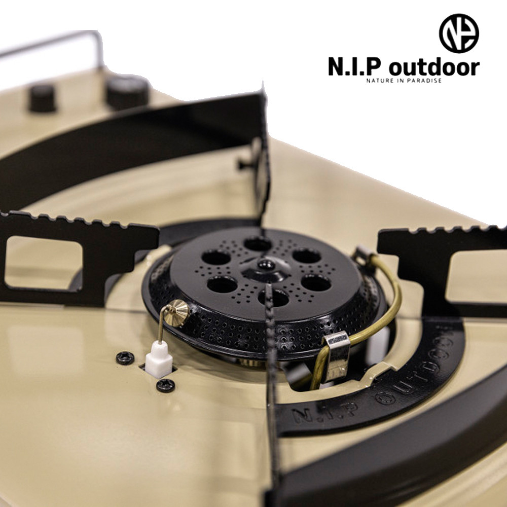 N.I.P 파워플레이트 NO6 IGT 플랫 강염버너 세라믹 블랙 (블랙 가방)