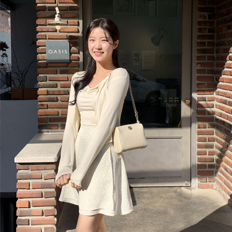 [자체제작] (뒷밴딩) 플로에 플라워 미니 랩 스커트 sk6860 - 상세 이미지 3