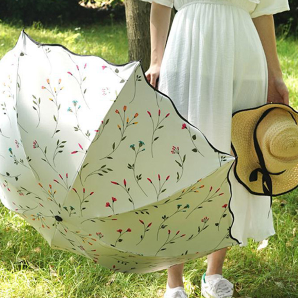 양산 꽃무늬 암막 자외선 차단 플라워 예쁜 경량 패션 이쁜 여름 고급 명품 수동 3단