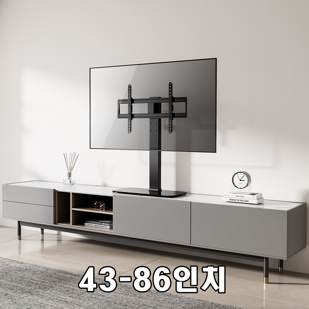 무타공 탁상형 낮은 대형 티비스탠드 217cm (86인치) - 상세 이미지 5