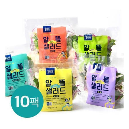 원에이엠 1am 알뜰 데일리 샐러드 혼합 100g x 10팩 5종 택1