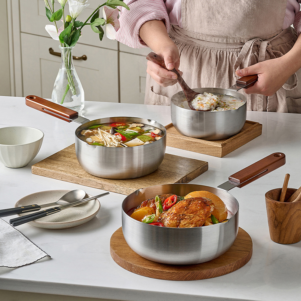 에비히슈테른 레카 통3중 인덕션 이유식 편수냄비 16cm