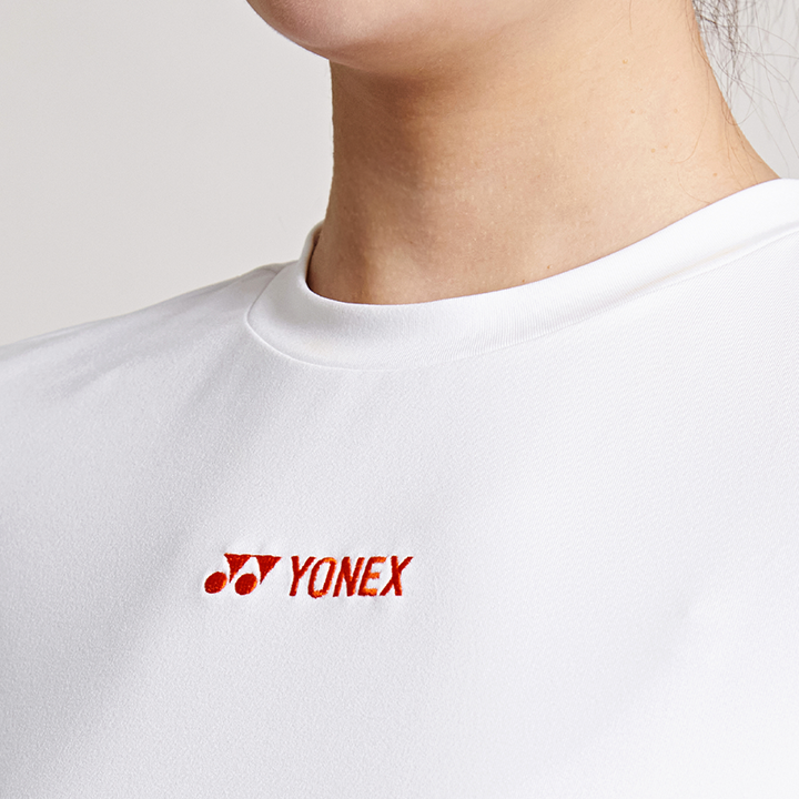 요넥스 245TS014F 테니스 의류 화이트 반팔 크롭 티셔츠 여성용 24SS 이미지 6