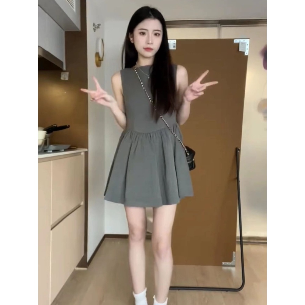 나솔사계 56회 조현아 그레이 민소매 원피스 캐주얼 Y2K - 상세 이미지 4