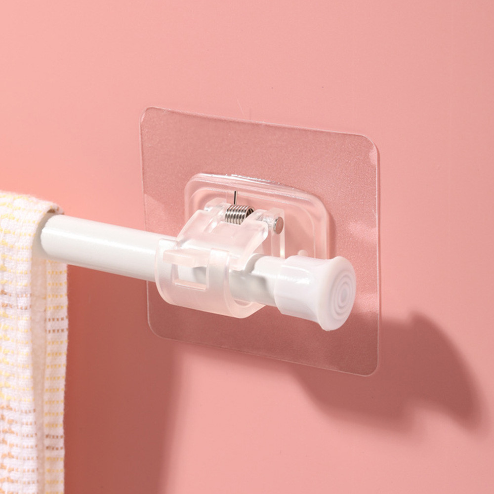 무타공 커튼클립 걸이 압축봉걸이 압축봉브라켓 2p