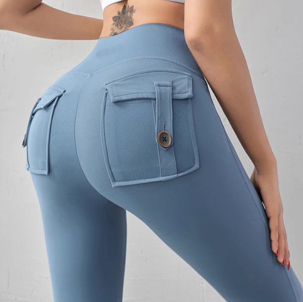 부츠컷레깅스 셔링레깅스 와이드팬츠 카고 포켓 겨울요가복 이미지 6