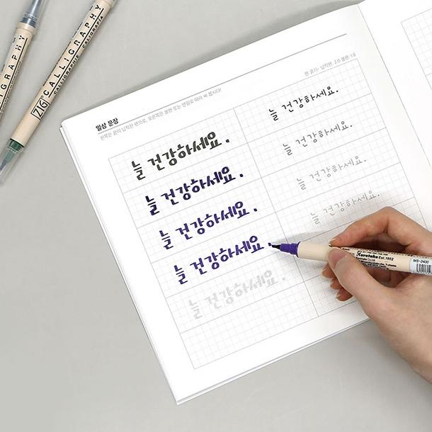 필체 연습 캘리그라피 교본 손글씨 교정 캘리그라피 글씨체 연습 - 상세 이미지 3