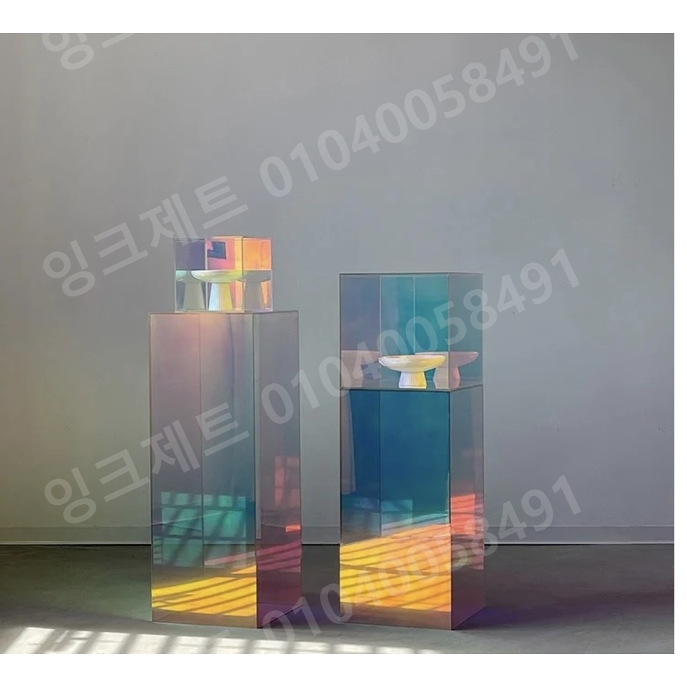 아크릴 진열대 고급 컬러 홀로그램 디스플레이 프리즘 - 상세 이미지 2