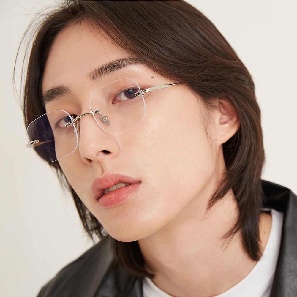 긱시크안경 패션 무테 안경 금테 가벼운 안경테 여자 너드 - 상세 이미지 5