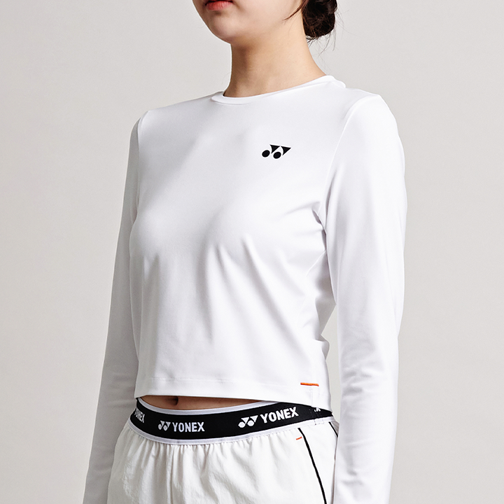 요넥스 245TL003F 테니스 의류 화이트 긴팔 크롭티 여성용 24SS - 상세 이미지 4