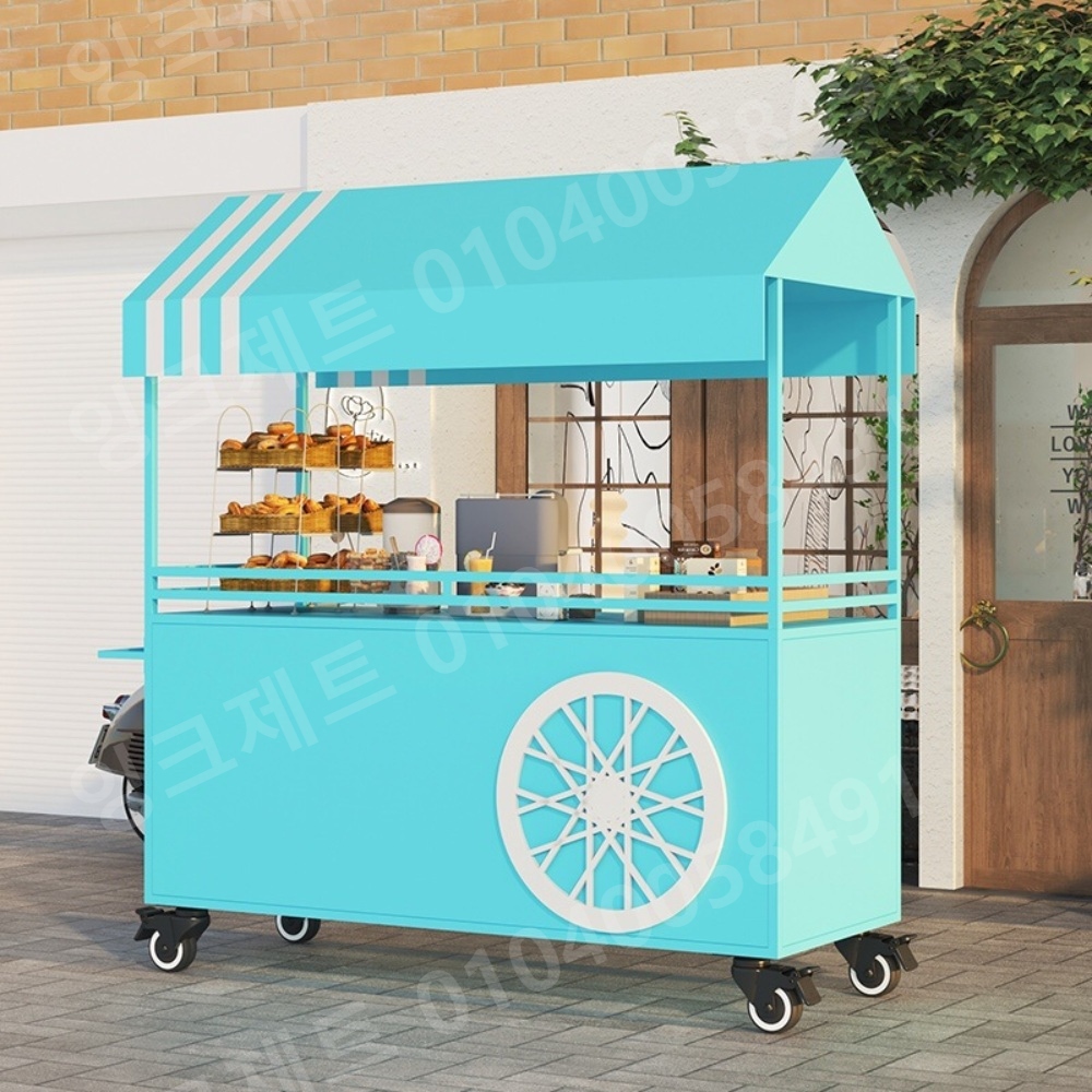 접이식 가판대 푸드트럭 노점상 리어카 철제 판매 행사 - 상세 이미지 2