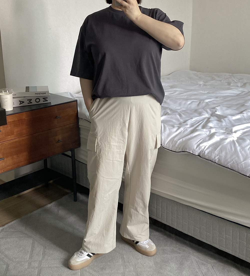 바스락바지 바스락카고팬츠 키작녀팬츠 - 상세 이미지 4
