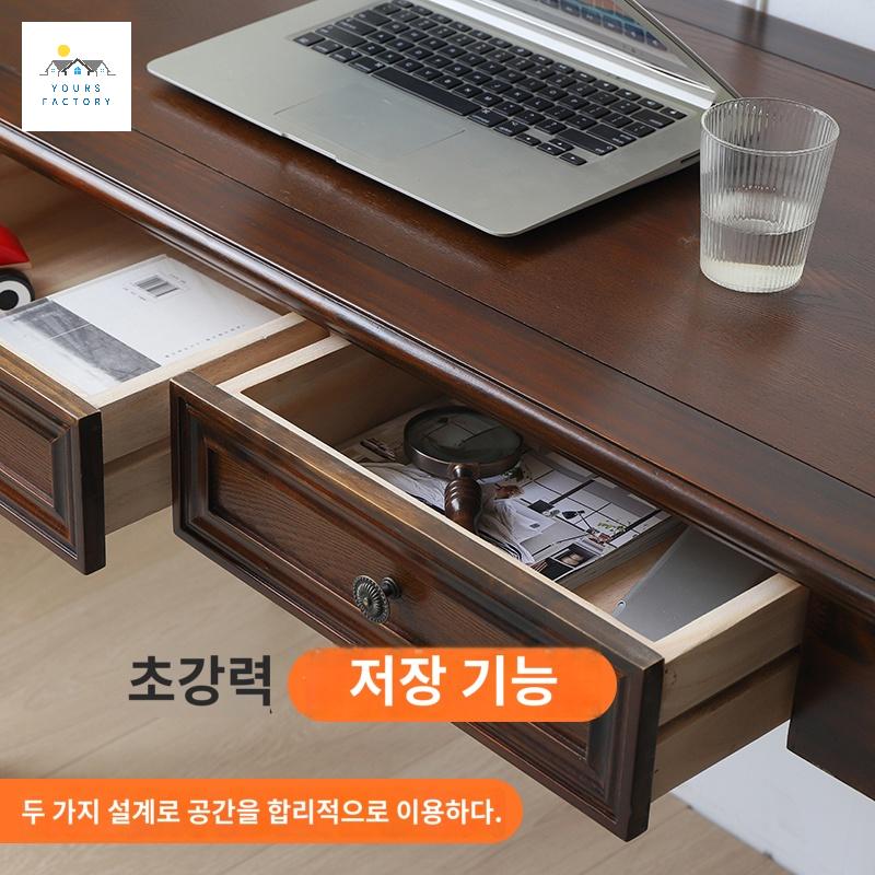 책상 클래식책상 레트로 빈티지 엔틱 미니책상 원목 - 상세 이미지 2