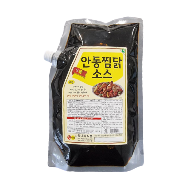 참나라 찜닭소스 2KG 안동 간장소스 찜소스 웰뜨레 - 메인 이미지