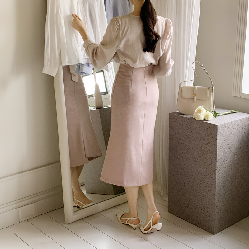 쥬에브 언발 슬릿 머메이드 롱 스커트 sk6872 - 상세 이미지 3