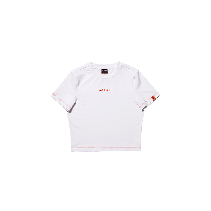 요넥스 245TS014F 테니스 의류 화이트 반팔 크롭 티셔츠 여성용 24SS - 상세 이미지 2