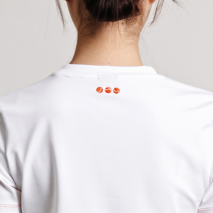 요넥스 245TS014F 테니스 의류 화이트 반팔 크롭 티셔츠 여성용 24SS 이미지 8
