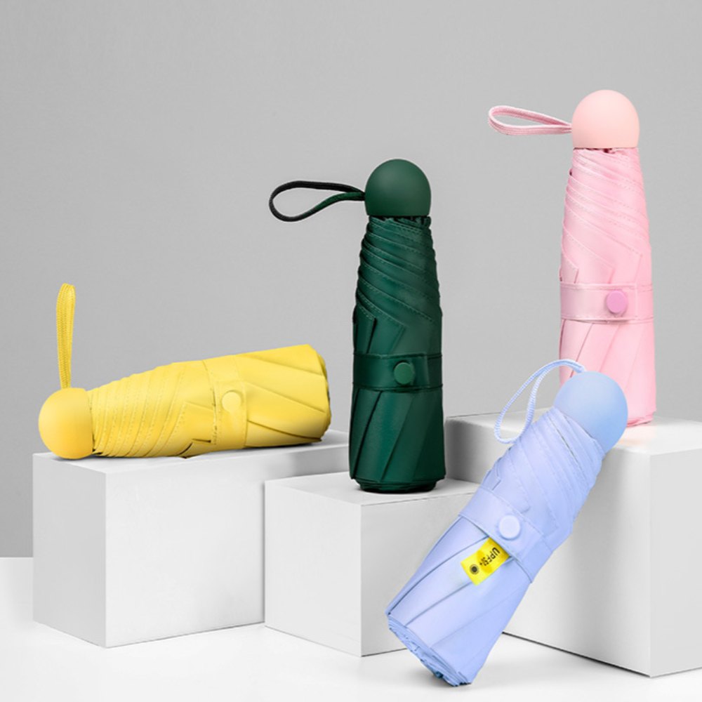 초경량 양우산 우양산 미니 마카롱 암막 UV 학생 포켓 접이식 5단 양산 이미지 3