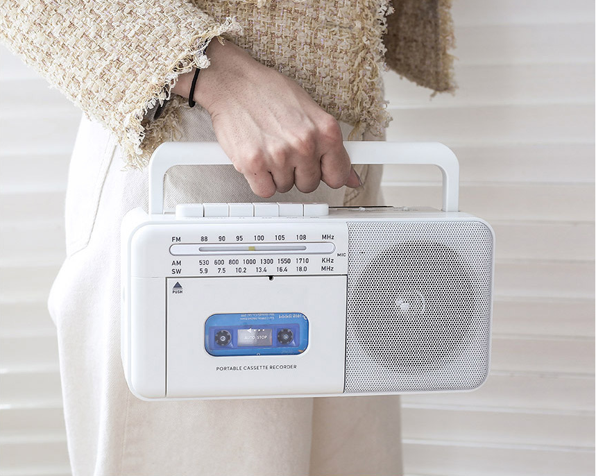 FM AM 라디오 클래식 레트로 아날로그 SD TF 음원 USB 포터블 카세트 플레이어 이미지 6