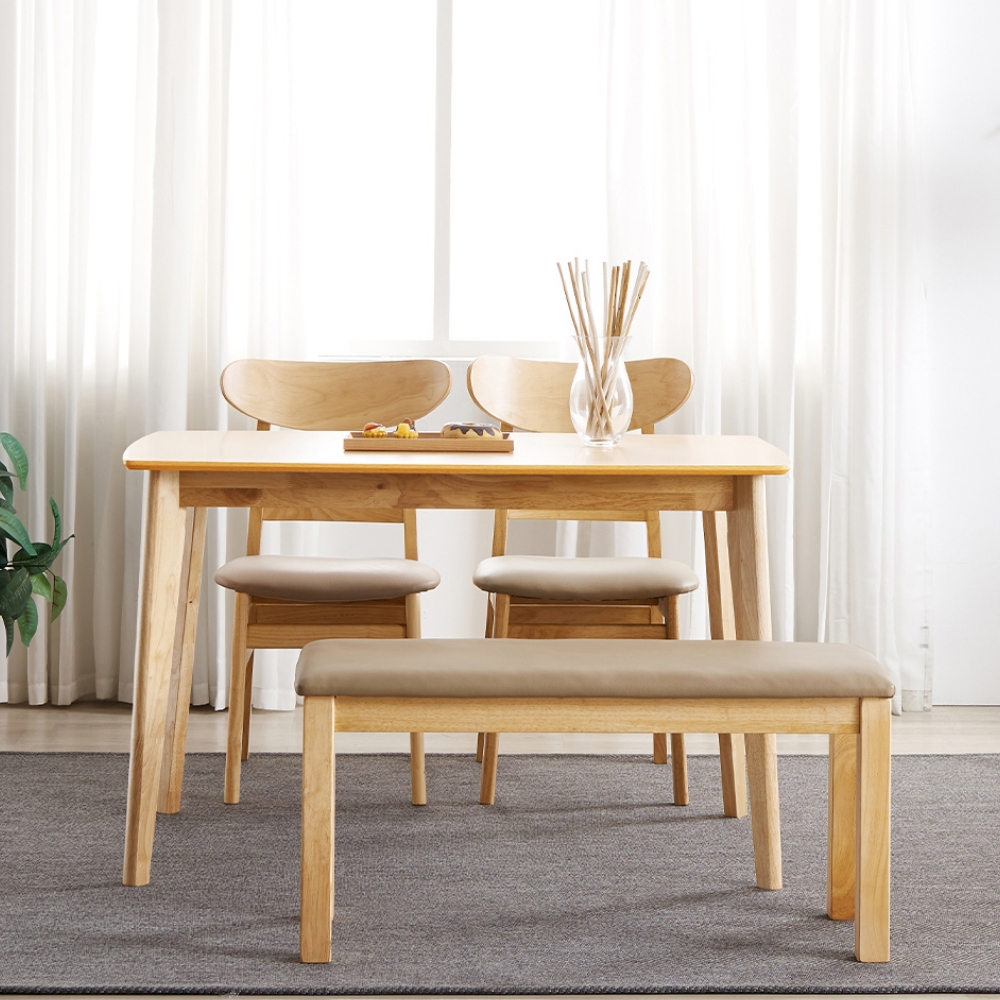 동서가구 M카모 4인용 식탁세트 벤치형 DF906816