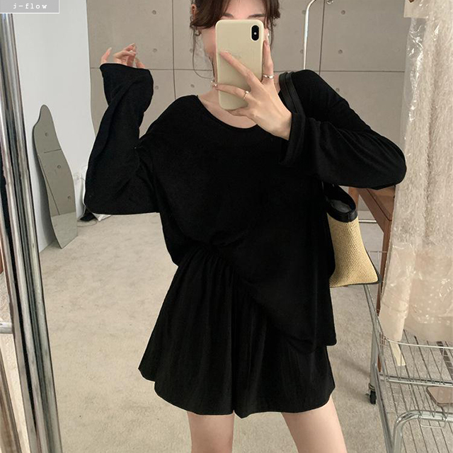 마밀 골지 시스루 루즈핏 긴팔 니트 티셔츠 8col 여름 봄 U넥 하프 데일리 제이플로우 이미지 7