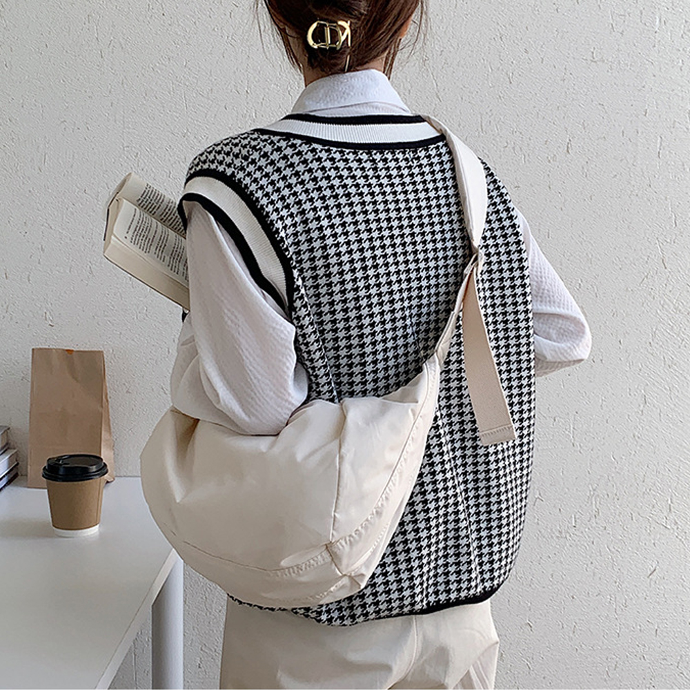 크로와상백 반달 여행용 크로스백 보부상 가벼운 나일론 해외 여행 가방