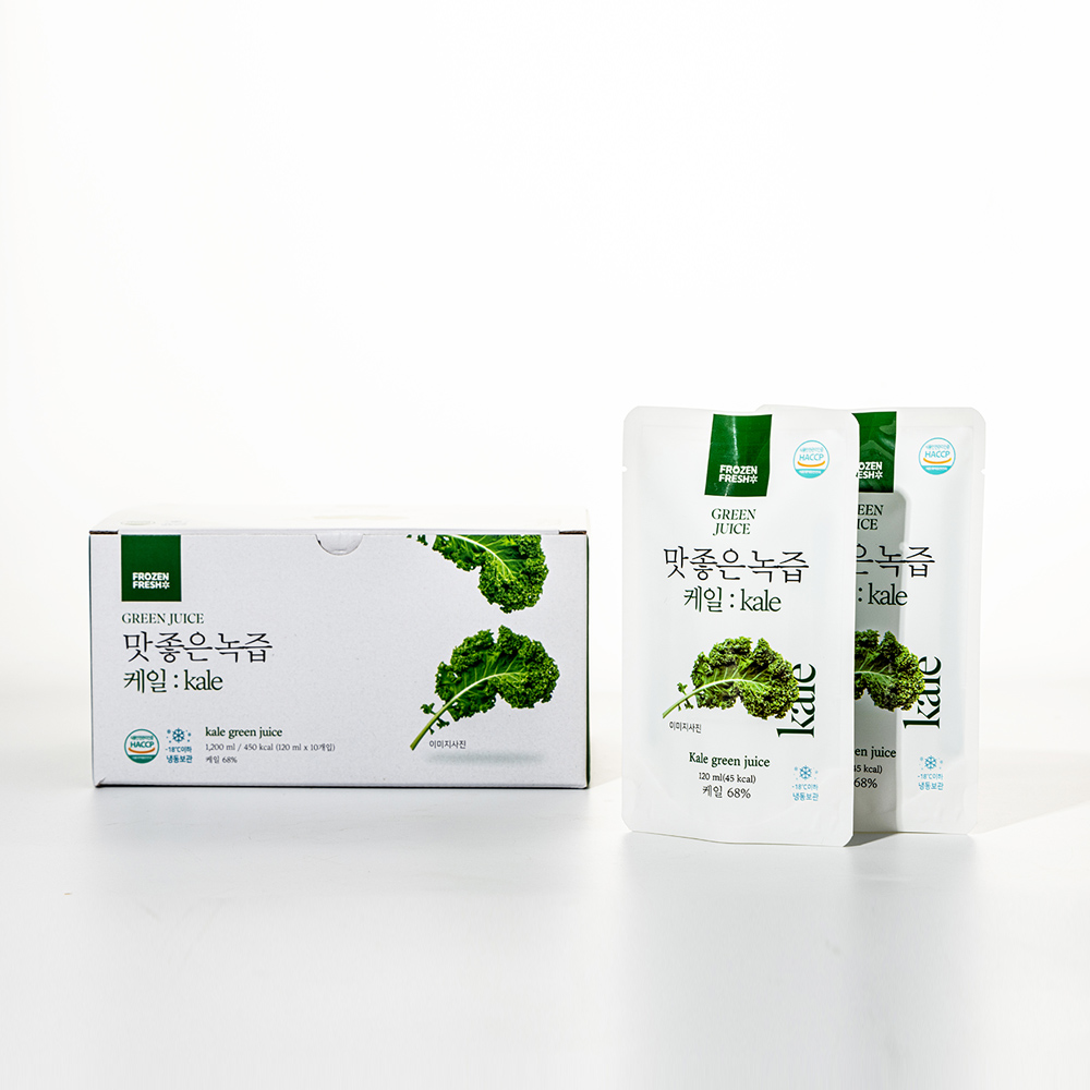 (프로즌프레시) 맛 좋은 녹즙 케일즙 120ml 착즙 클린주스 40팩 - 상세 이미지 5
