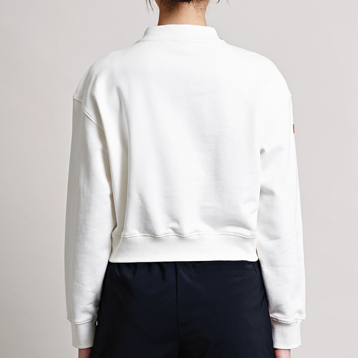요넥스 245TL006F 테니스 의류 화이트 크롭 맨투맨 여성용 24SS - 상세 이미지 5