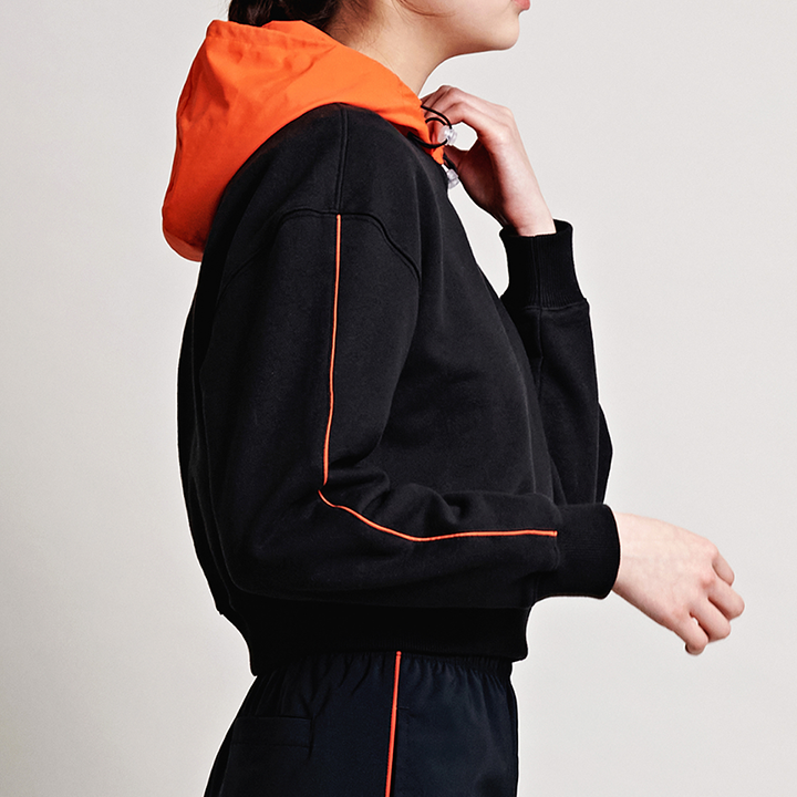 요넥스 245TL007F 테니스 의류 크롭 후드 맨투맨 여성용 24SS - 상세 이미지 4