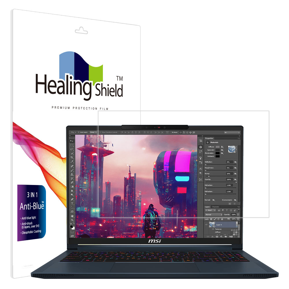 MSI 스텔스 16 AI Studio A1V 블루라이트차단 액정보호필름 - 상품 이미지