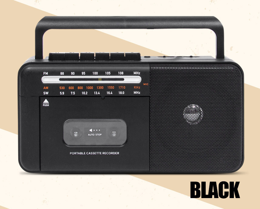 FM AM 라디오 클래식 레트로 아날로그 SD TF 음원 USB 포터블 카세트 플레이어 - 상세 이미지 5