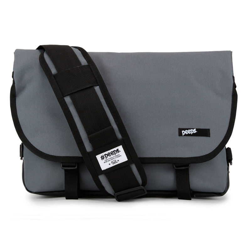[핍스]PEEPS essential messenger bag(charcoal) 학생 유스메신저백